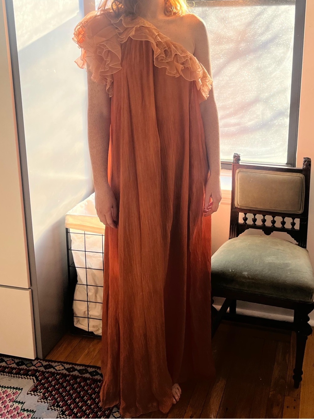 NWT Ulla Johnson silk coral gown